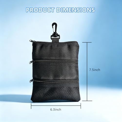 Golf Ball Bag Pouch with 10Pcs Tees, Golf Accessory Kit - Image 4