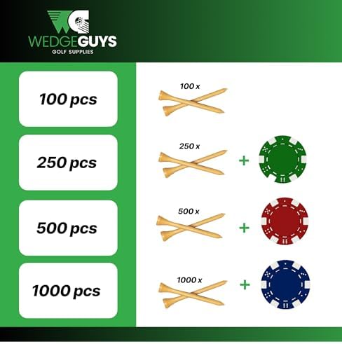 Wedge Guys Bamboo Golf Tees 2-3/4" & 3-1/4" | 100, 500 or 1000 pcs. | Extra - Image 7