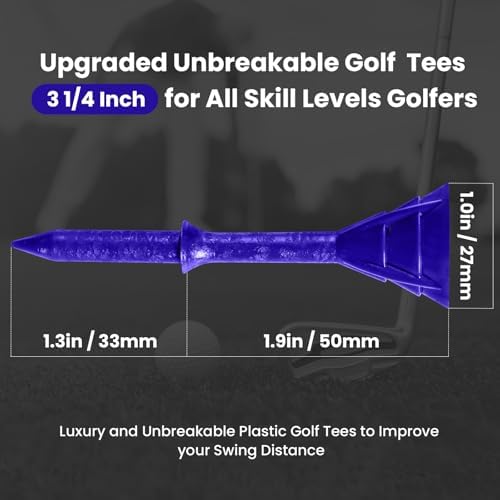 Unbreakable Plastic Golf Tees 3 1/4 Inch 20/40 Pack - Image 2