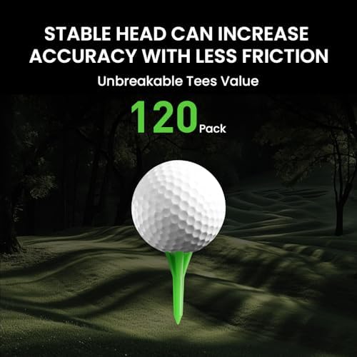 Amy Sport Unbreakable Short Golf Tees Plastic 1 1/2 Inch 120 Pack - Image 2