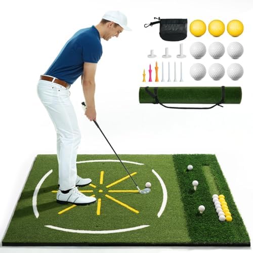 Dual Turf Golf Mat 5x4FT/6x4FT, Golf Hitting Practice Mat by KULAMOONLIFEHOUSE