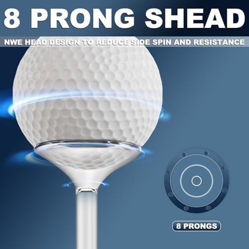 Premium Golf Tees, 3 1/4'' Unbreakable Transparent Plastic Golf Tees, Golf - Image 3