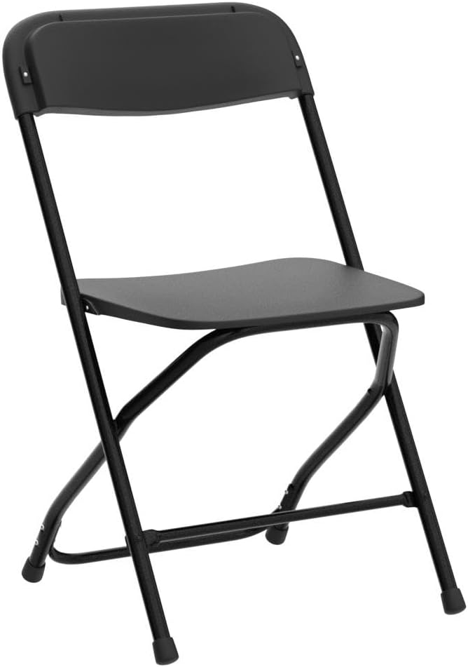VINGLI 6 Pack Black Plastic Folding Chair, Indoor Outdoor Portable Stackable - Image 5