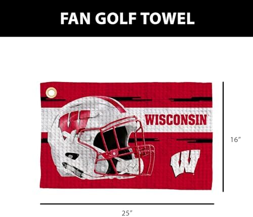 Northwest NCAA Golf Towel, Official Licensed Microfiber Waffle Fabric, - Image 4