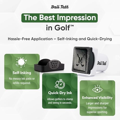 Golf Ball Stamp Personalized Monogram Initial Self-Inking Marker Quick Dry - Image 5