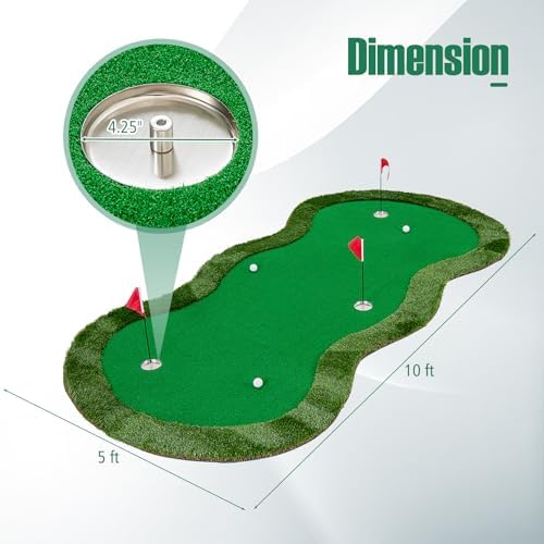 ULTIMATE 10FT Golf Putting Green, Golf Training Mat - Image 6