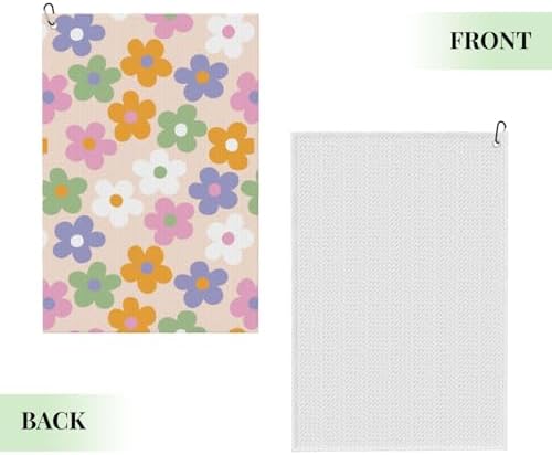 Cute Flowers Floral Golf Towel - Image 2
