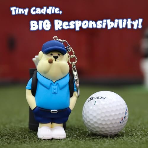 Golf Tee Holder Keychain with Funny Golfer Character, Includes 4 Tees & Clip - Image 6