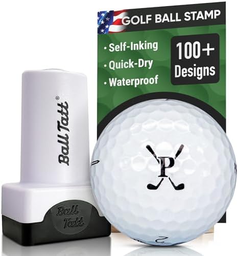 Golf Ball Stamp Personalized Monogram Initial Self-Inking Marker Quick Dry by BallTatt