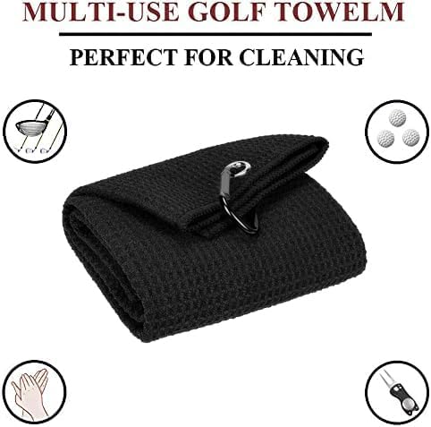 VIVIDLY Waffle Microfiber Golf Towel Set - Image 2