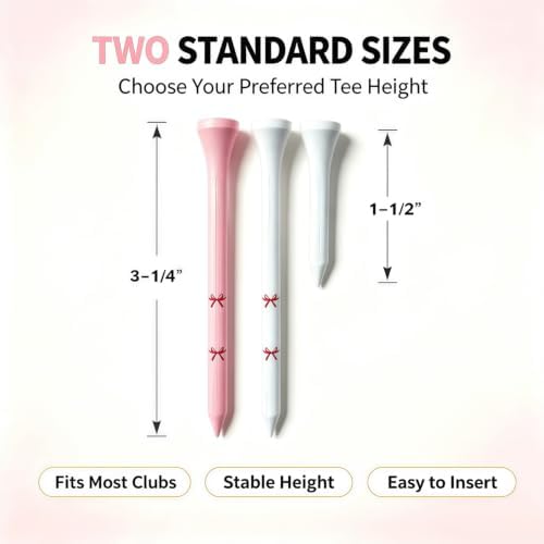 Cute Pink Golf Tees for Women, 50 Pack Golf Ball Tees, Ideal Golf Gift for Wife - Image 4