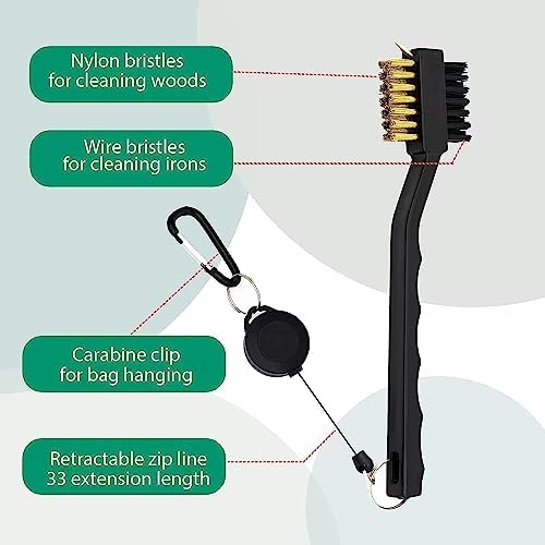 Golf Towel & Brush Cleaning Set, Microfiber Waffle - Image 5