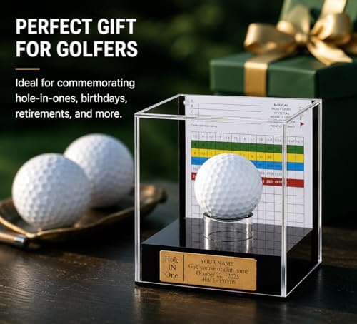Personalized Golf Ball & Scorecard Display Case - Image 7