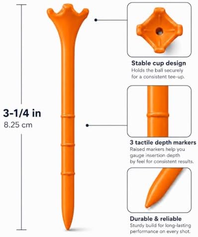 100/150 Pack Professional Plastic Golf Tees 3-1/4", Premium Durable Golf Tee - Image 2