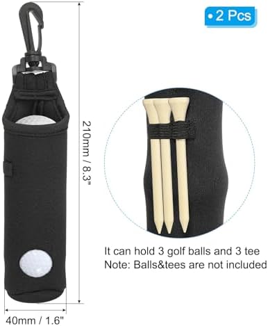PATIKIL Golf Ball Carry Bag, Golf Tee Holder Pouch Portable Neoprene Golf Ball - Image 2