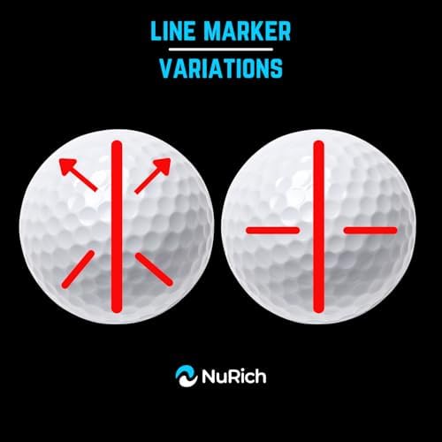 NuRich Golf Ball Line Marker Tool | Golf Ball Putting Alignment Marking Tool | - Image 2