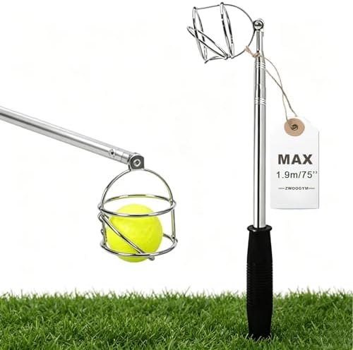 Golf Ball Retriever Telescopic, Up to1.9m/6.2Ft, Carbon Fiber Material by ZWOOGYM