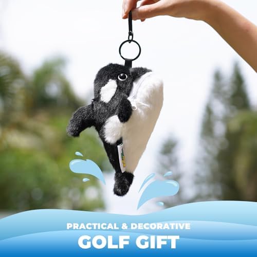 mytag Fluffy Golf Ball Pouch Holds 2 Balls, Cute Plush Bag Charm Accessory - Image 7