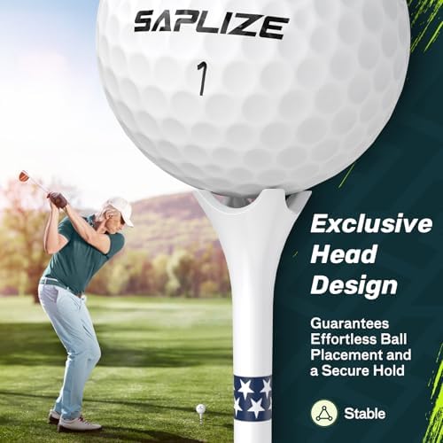 SAPLIZE Thick 100 or 50 Pack Plastic Golf Tees - Image 4
