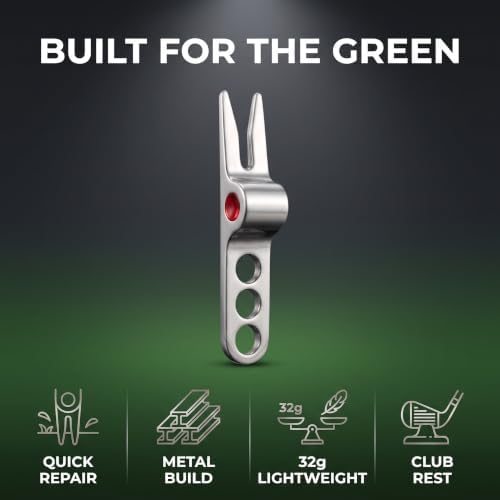 Silver Golf Ball Fork Pivot Divot Repair Tool Compatible Divot Tools - Image 2