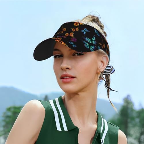 Sports Sun Visor Hats Adjustable Men Women Lightweight Packable Cooling Empty - Image 4