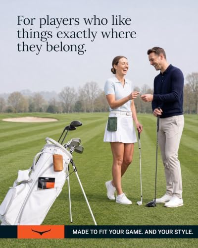 Leather Golf Tee Bag, Valuables Pouch - Image 7