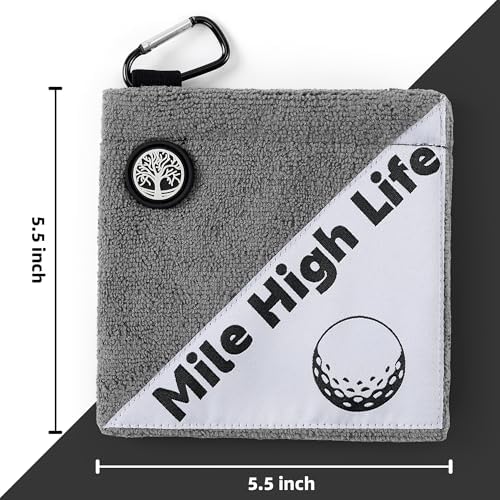 Mile High Life Golf Towel, Compact Pocket Size Golf Towels - Image 3
