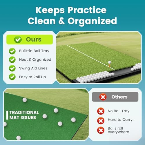 Golf Hitting Mat with Ball Tray - Image 2