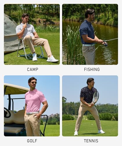 ZITY Mens Golf Polo Shirts Short Sleeve UPF 50+ Moisture Wicking Tshirt - Image 2