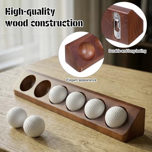 2-Pack Walnut Golf Ball Holder Display Case - Image 3