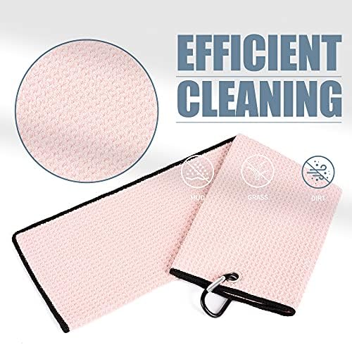 Mile High Life Microfiber Golf Towel, Waffle Pattern w Clip, Super Absorbent - Image 4