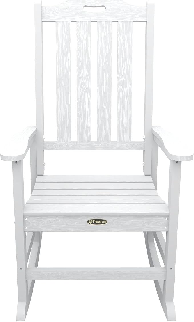 THOEOE Outdoor Rocking Chairs Set of 2, Oversized Patio Rocking Chair | HDPE - Image 8
