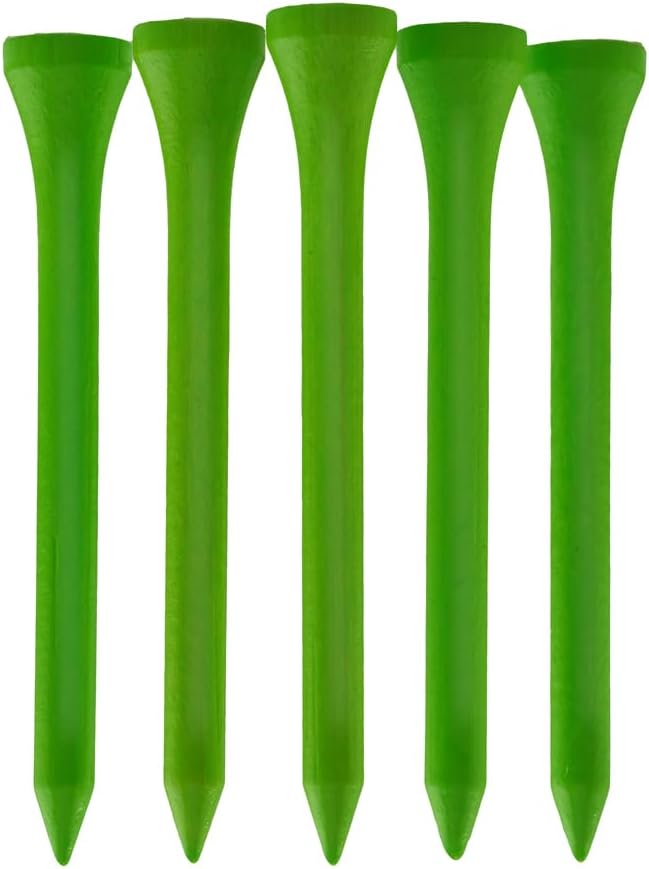 TH Golf Bamboo Golf Tees 70mm | Pack of 50 & 100 | Multiple Colour Options | by Unknown