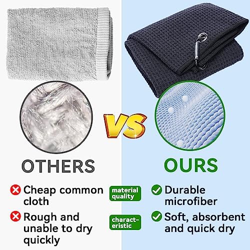 Aulock Golf Towel and Brush Set, Microfiber Towels - Image 2