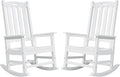Outdoor Rocking Chairs Set of 2, Oversized Porch Rocker | Weather Resistant by PsilvamGardenFurniture
