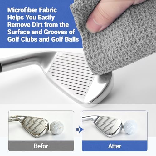 3 Pack Golf Towels with Carabiners, Durable Microfiber - Image 6