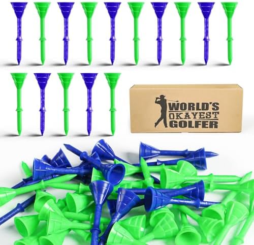 FINGER TEN Unbreakable Golf Tees Plastic 3 1/4 inch 50/100 Pack by FINGERTENSport