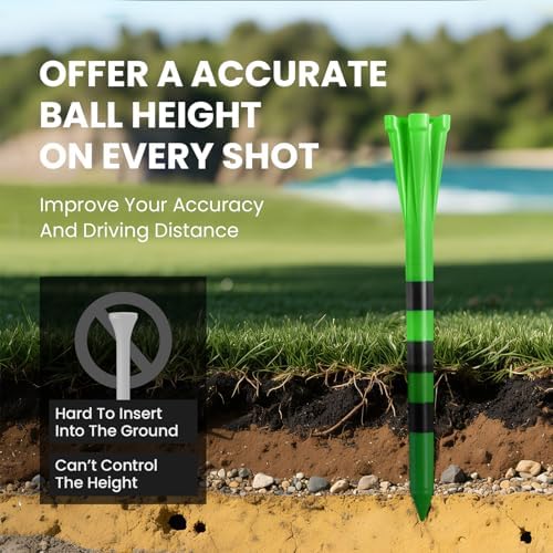FINGER TEN Golf Tees Plastic 100 Pack - Image 4