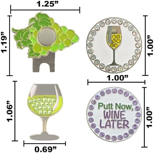 Giggle Golf Happy Hour Bling Golf Ball Marker - Image 6