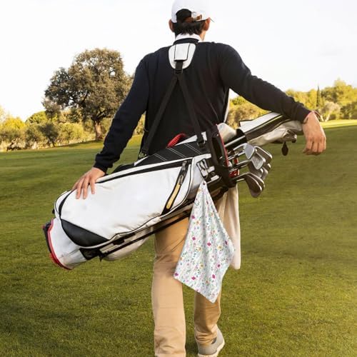 Watercolor Floral Golf Towel Microfiber - Image 7