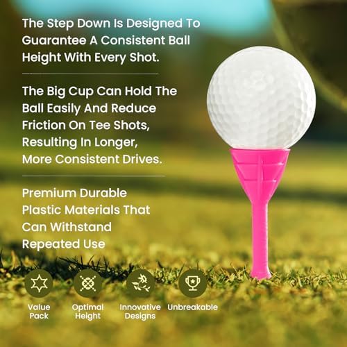 Unbreakable Plastic Golf Tees 3 1/4 Inch 20/40 Pack - Image 4