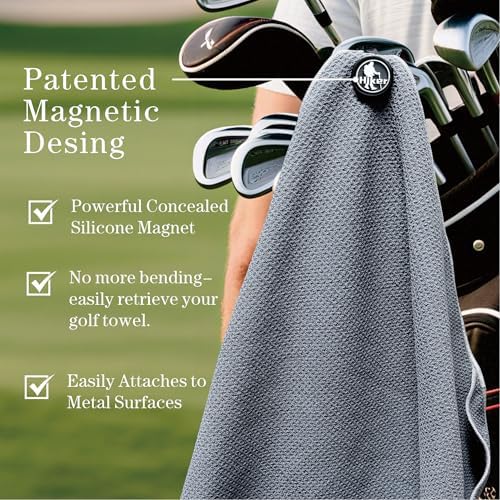 Hiker 20" x 20" Ultra Absorbent Microfiber Large Magnetic Golf Towel - Image 3