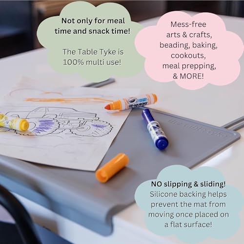 Table Tyke Baby Restaurant Placemat, Silicone Edge Bumper, Hunter Green - Image 5