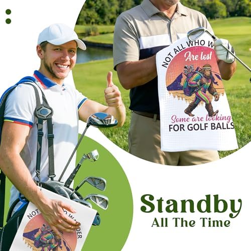 Golf Towel with Clip Not All Who Wander are Lost - Image 6