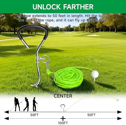 Golf Swing Trainer for Backyard, Analyze 50' Golf Training Balls Flight - Image 3