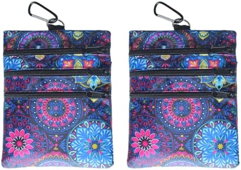 Golf valuables pouch, zipper golf ball bag by hapheal