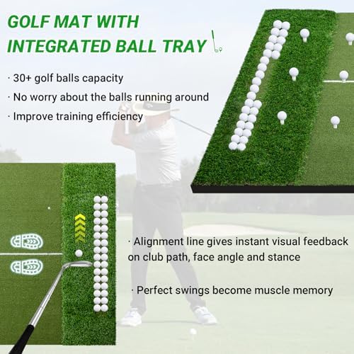 Neoaider Elite Dual-Turf Golf Hitting Mat, 5x4ft/6x4ft Golf Mat - Image 5