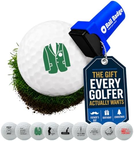 Ball Badge Golf Ball Stamp, Golf Series Self-Inking Ball Marker by AlibiGolf