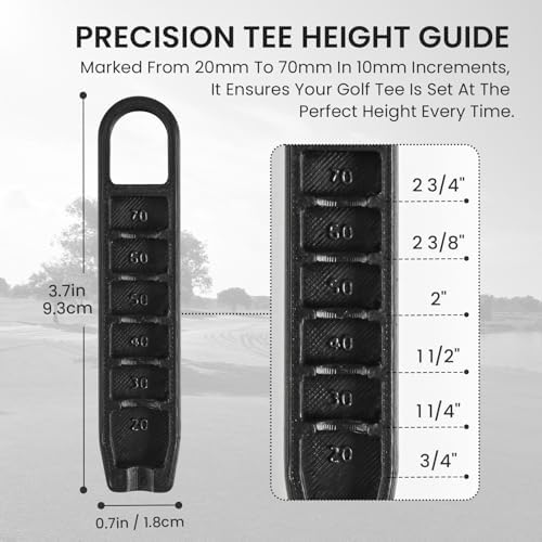 FINGER TEN Golf Tee Height Tool Value 3 Pack, Adjustable Setter Setup Adjuster - Image 2