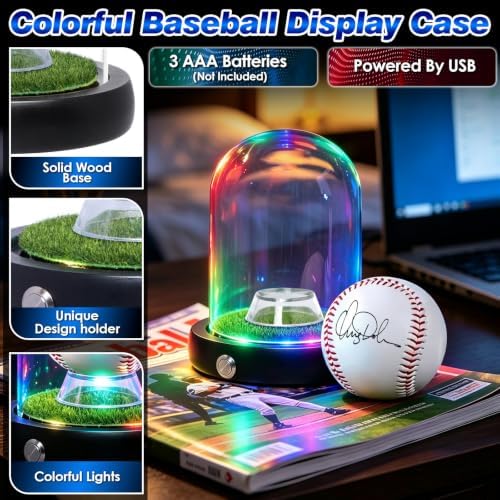 Real Glass Baseball Display Case - Image 5